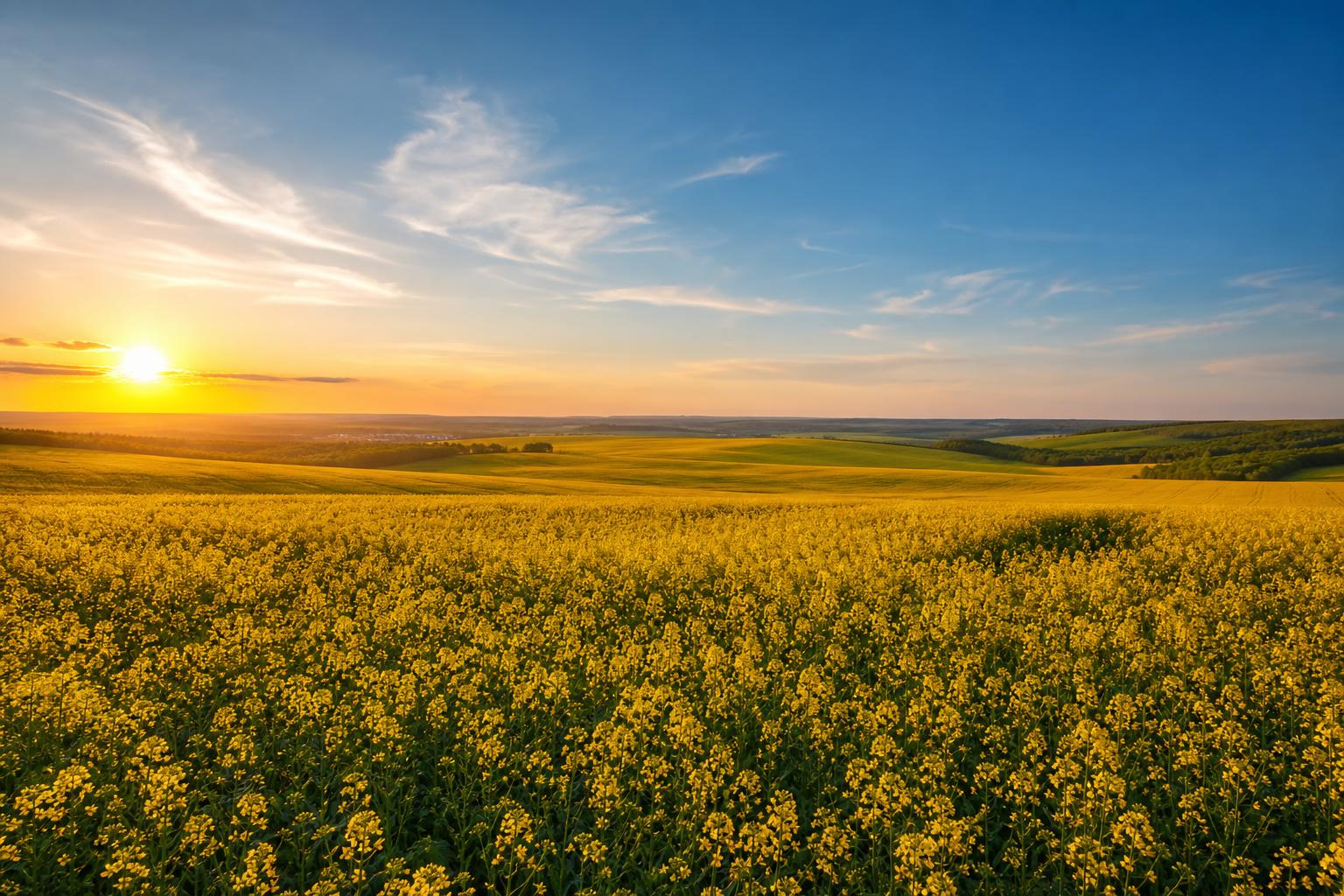 Поле органічного ріпаку